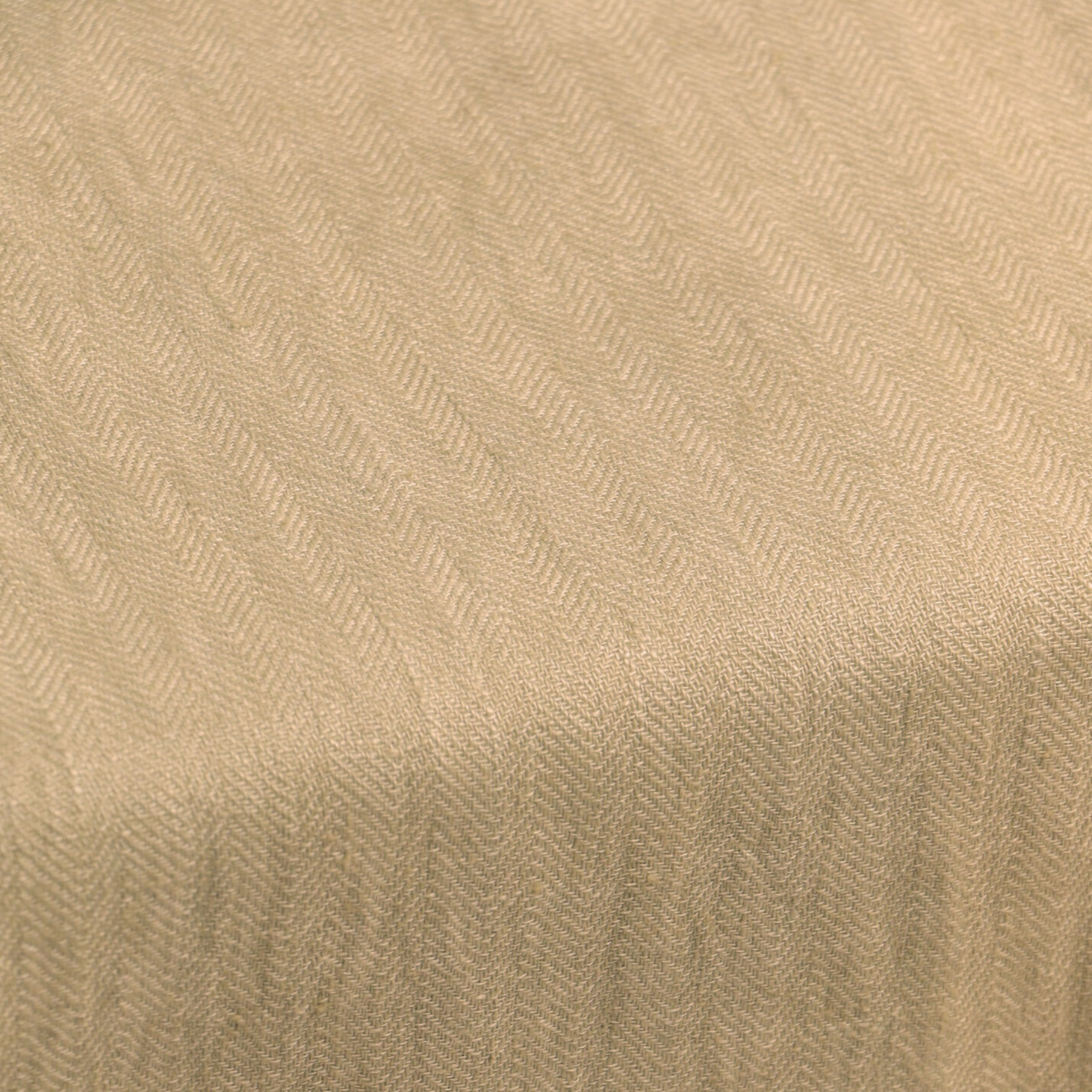 Sand Herringbone Linen Table Runner