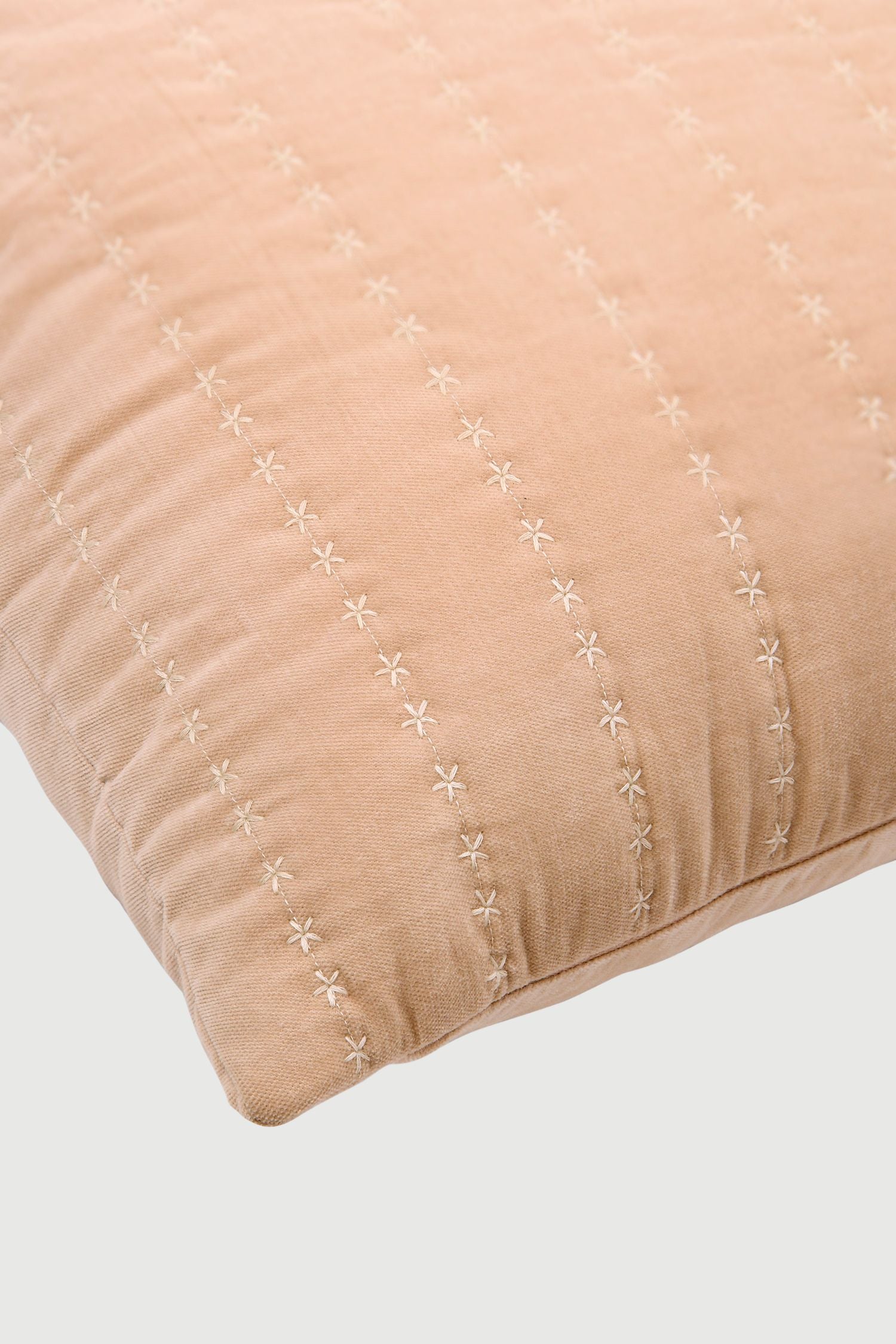 Sitara Baby Pink Velvet Cushion Cover