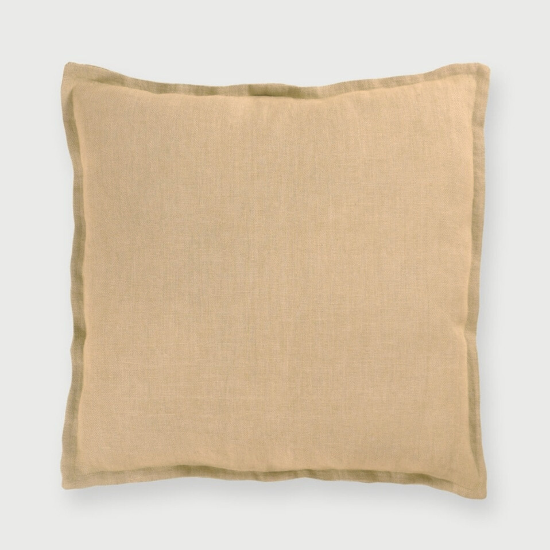 Sand Herringbone Linen Cushion Cover