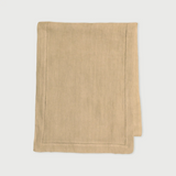 Sand Herringbone Linen Table Runner