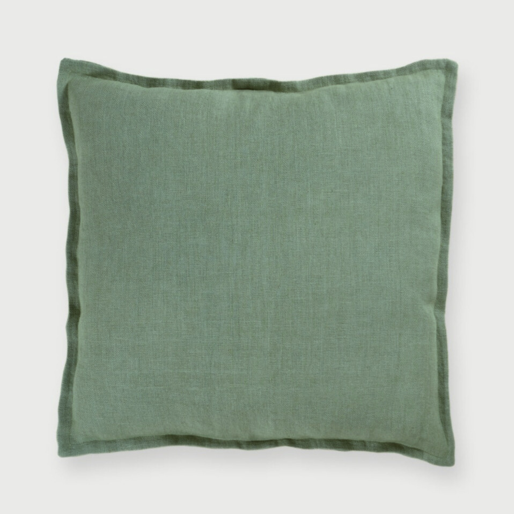 Herringbone Eucalyptus Linen Cushion Cover