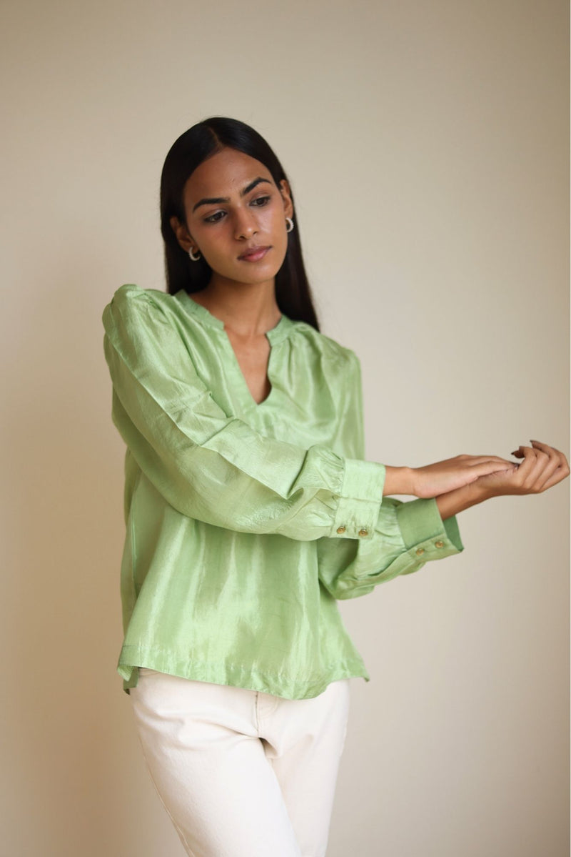 Freya Silk Mint Top