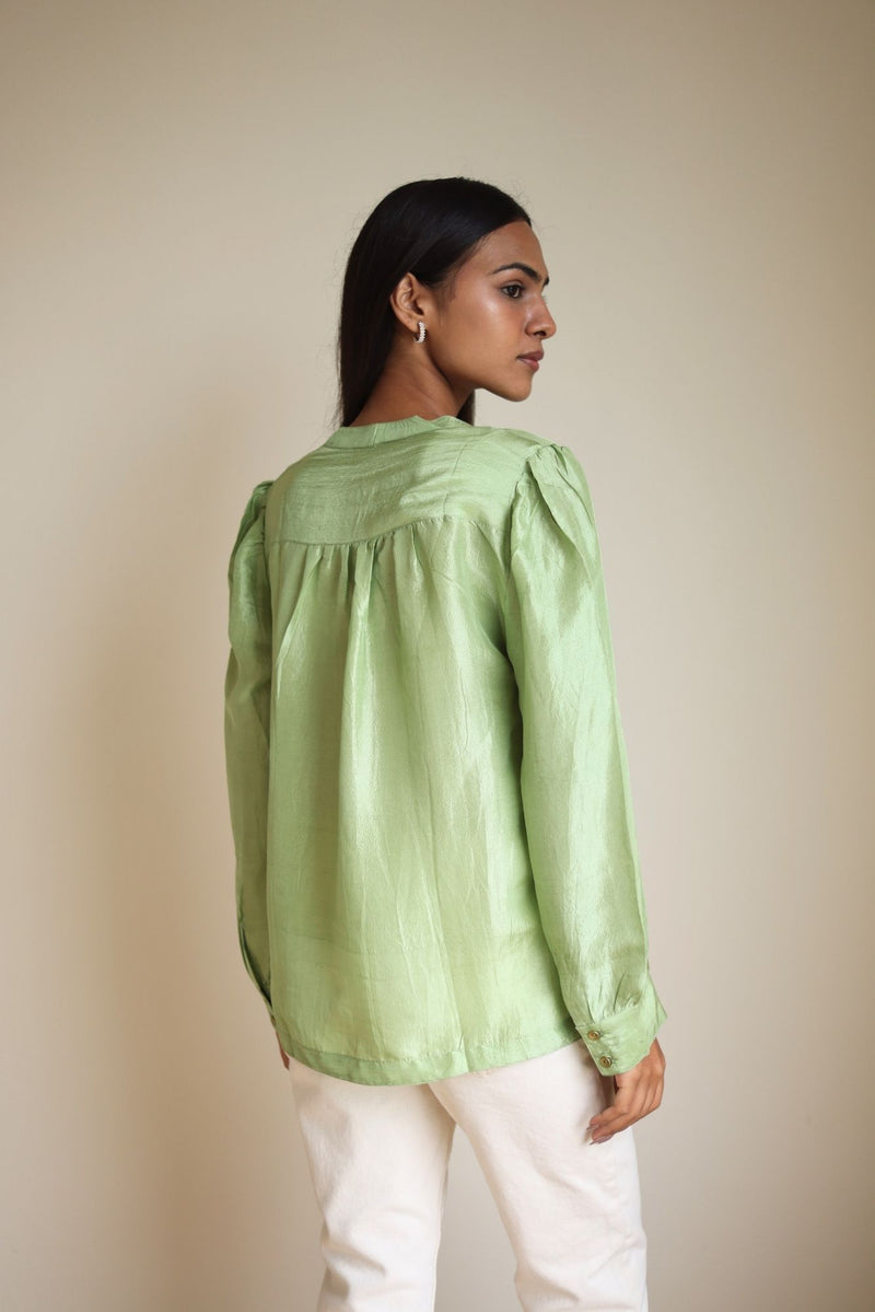 Freya Silk Mint Top