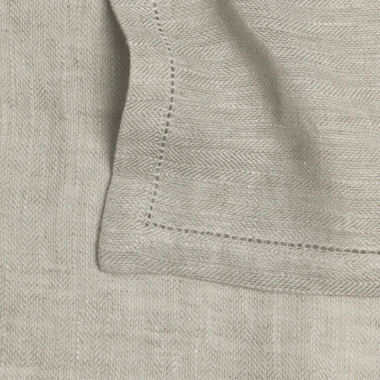 Oatmeal Herringbone Linen Table Napkins-Set of 2 SanctuaryLiving