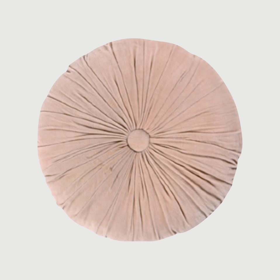 Cuddle Baby Pink Velvet  Round Cushion