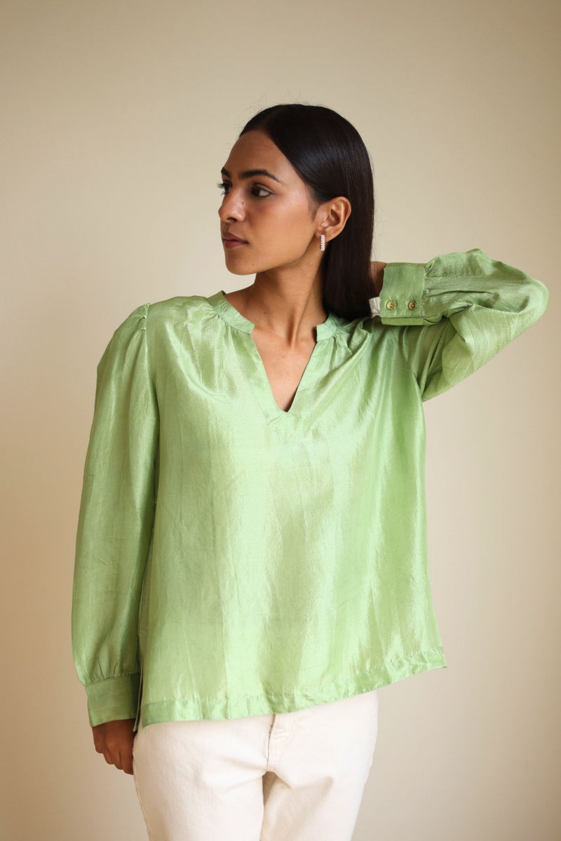 Freya Silk Mint Top