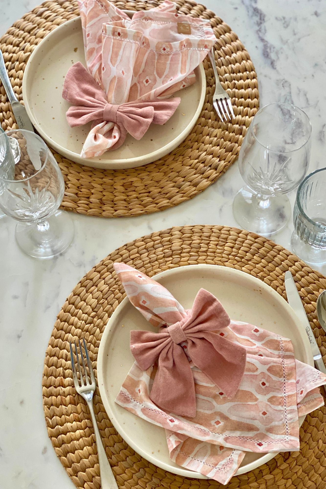 Mosaic Blush Gift Box-Napkins & Napkin Rings