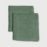 Eucalyptus Herringbone Linen Table Napkins | Set of 2