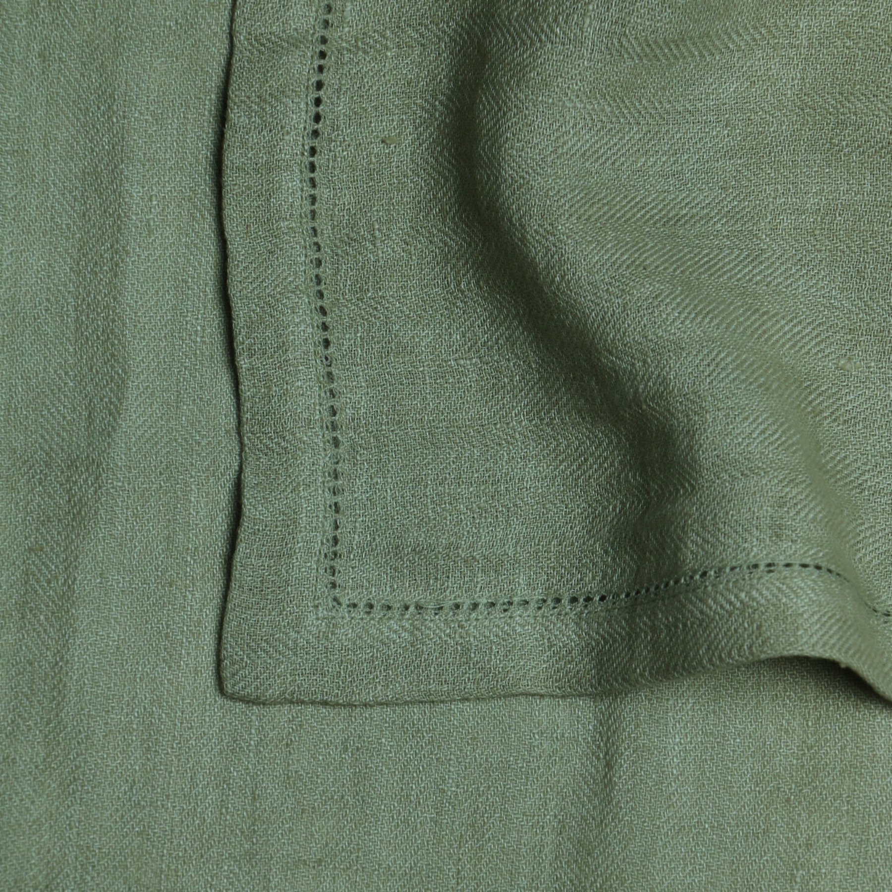 Eucalyptus Herringbone Linen Table Napkins | Set of 2