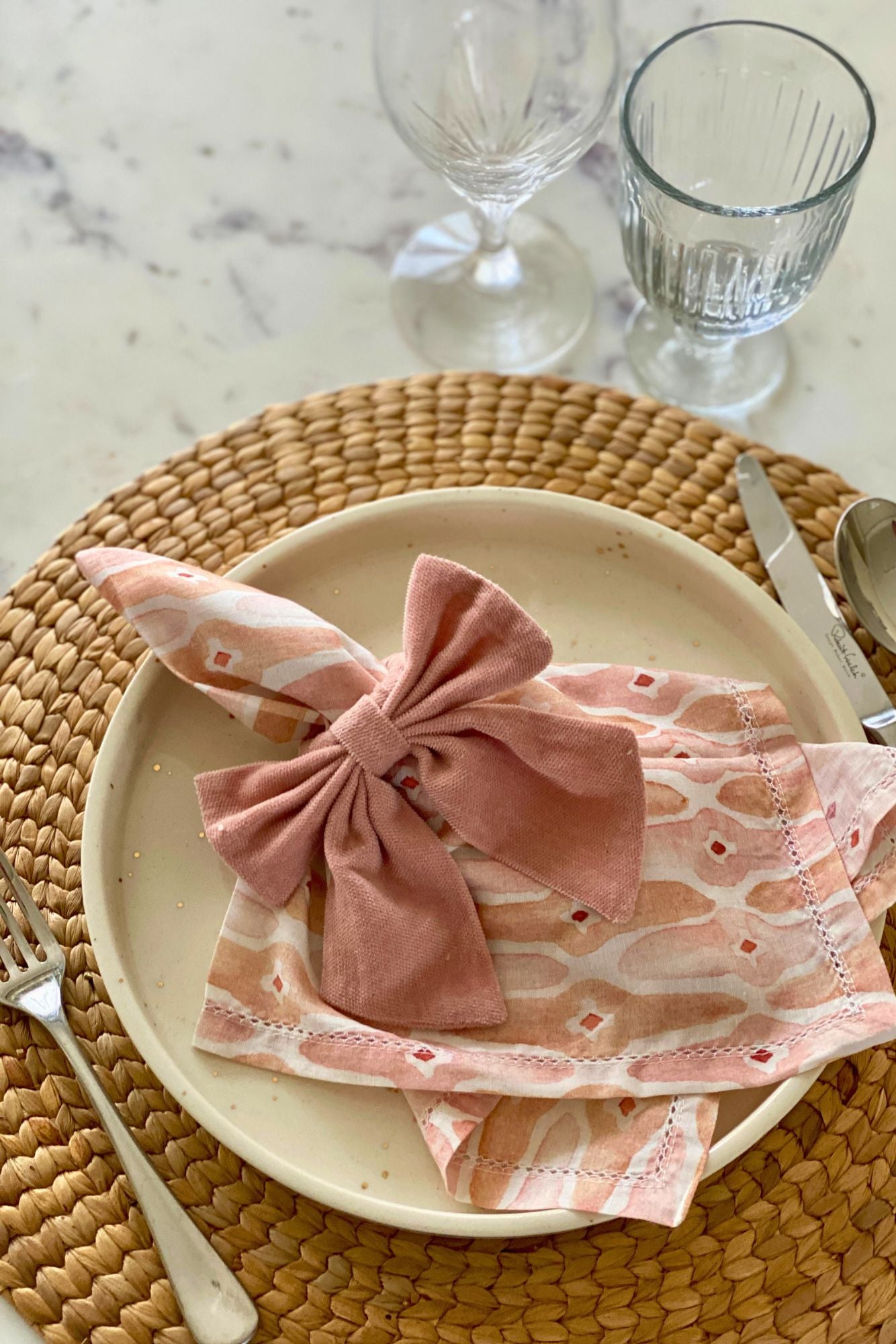 Rose Velvet Napkin Rings-Set of 4