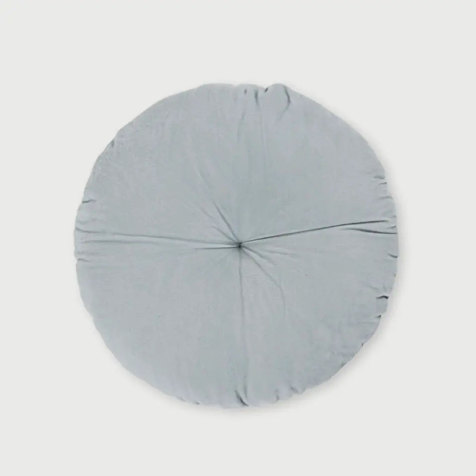 Cuddle Powder Blue Velvet Round Cushion SanctuaryLiving