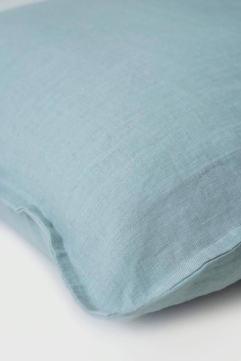 Powder Blue Linen Pillow Cover