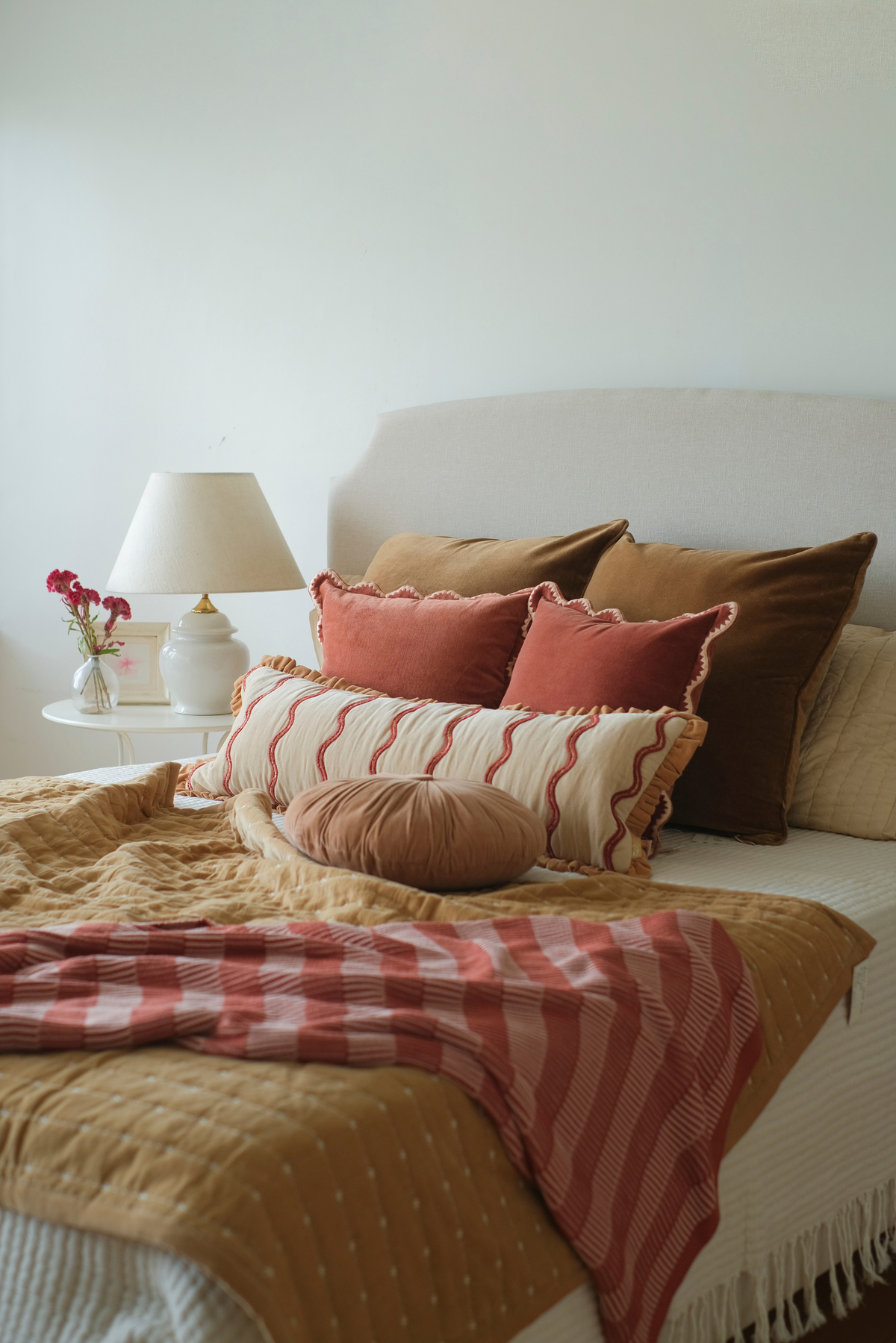 Trail Kantha Reversible Cotton Bedspread