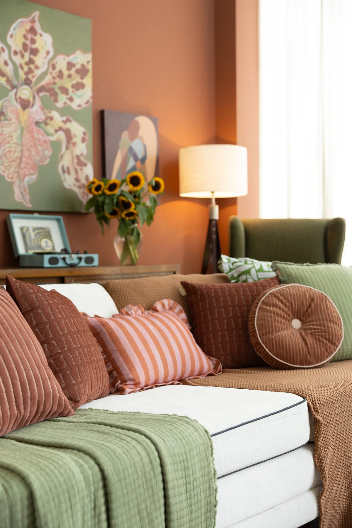 Trail Sage Cotton Throw SanctuaryLiving