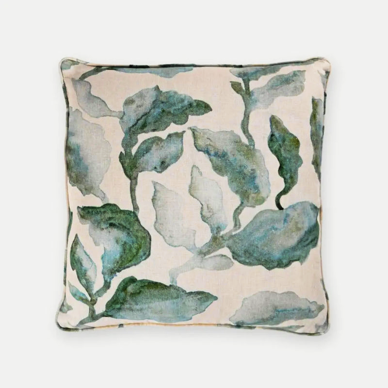 Cascade Teal Linen Cushion Cover