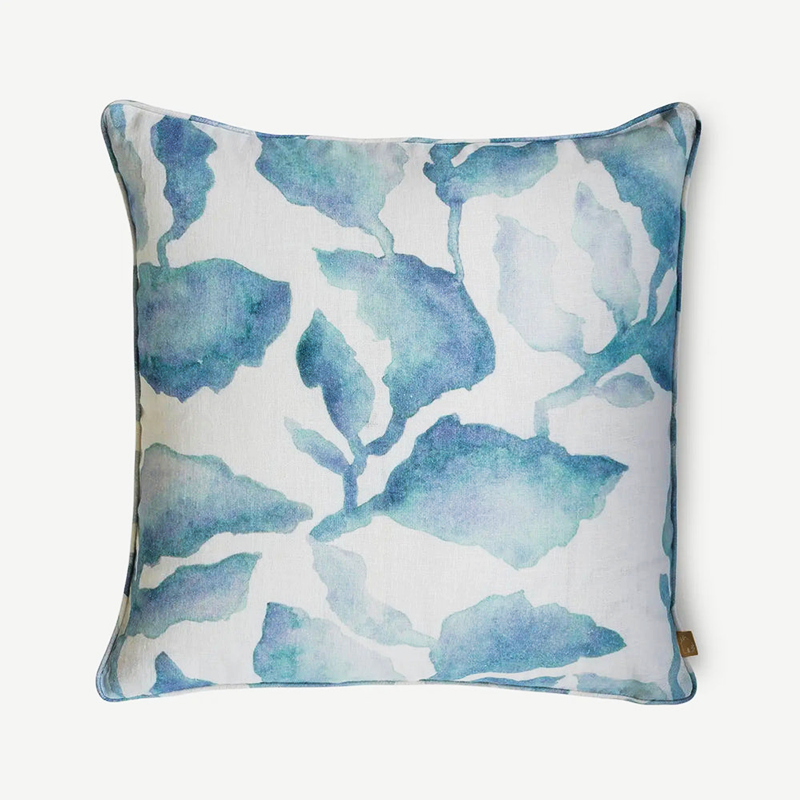 Cascade Blue Linen Cushion Cover