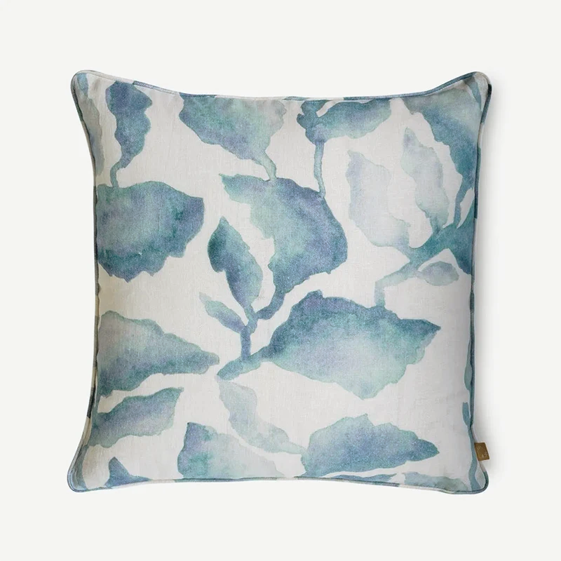 Cascade Blue Linen Cushion Cover