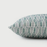Mosaic Blue Oblong Cushion Cover