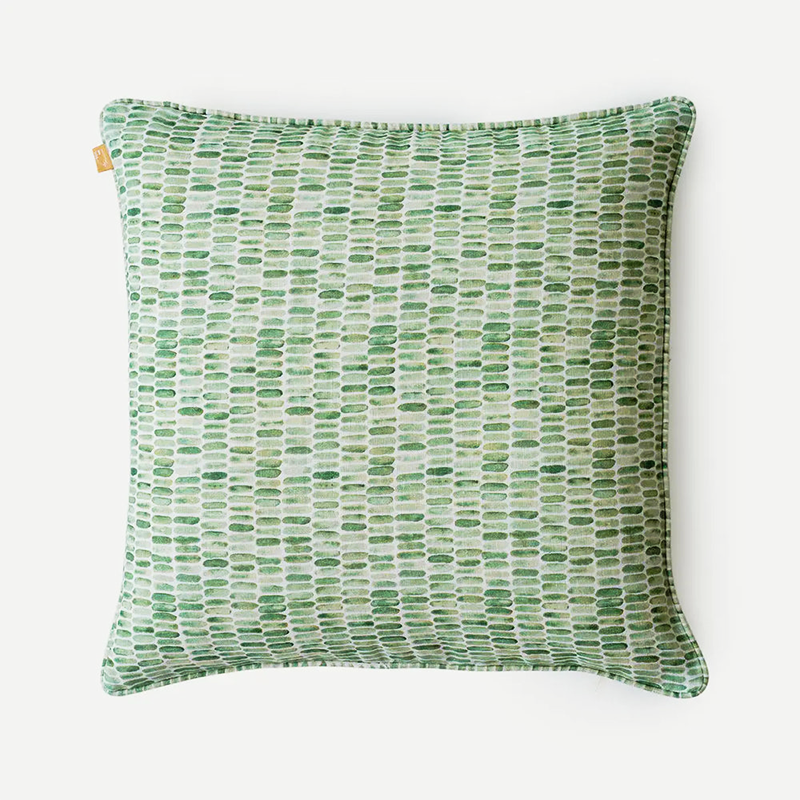 Speckle Green Linen Cushion Cover