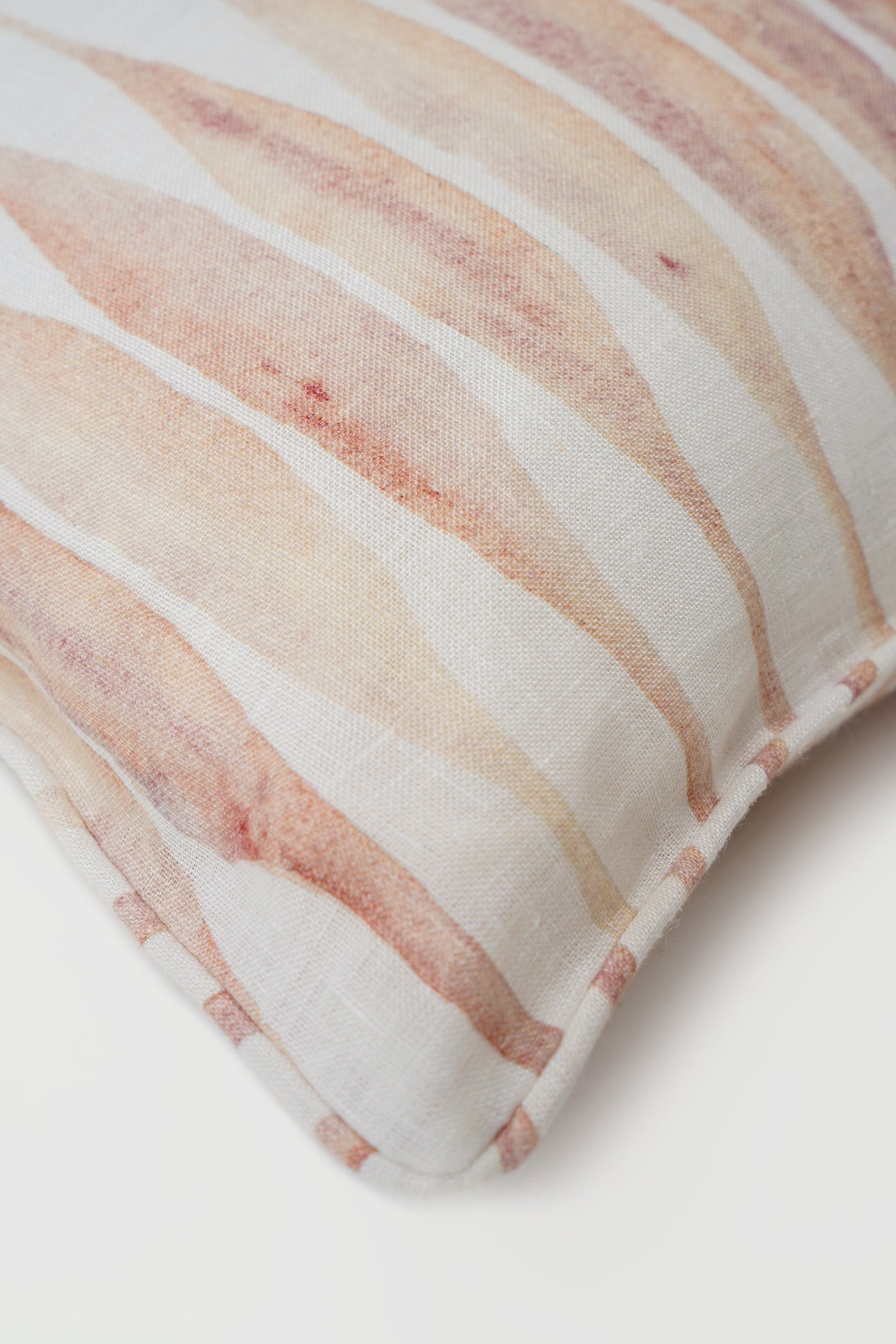 Ripple Blush Oblong Linen Cushion Cover
