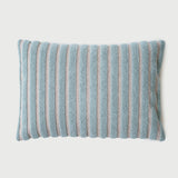Striped Blue Oblong Cushion Cover