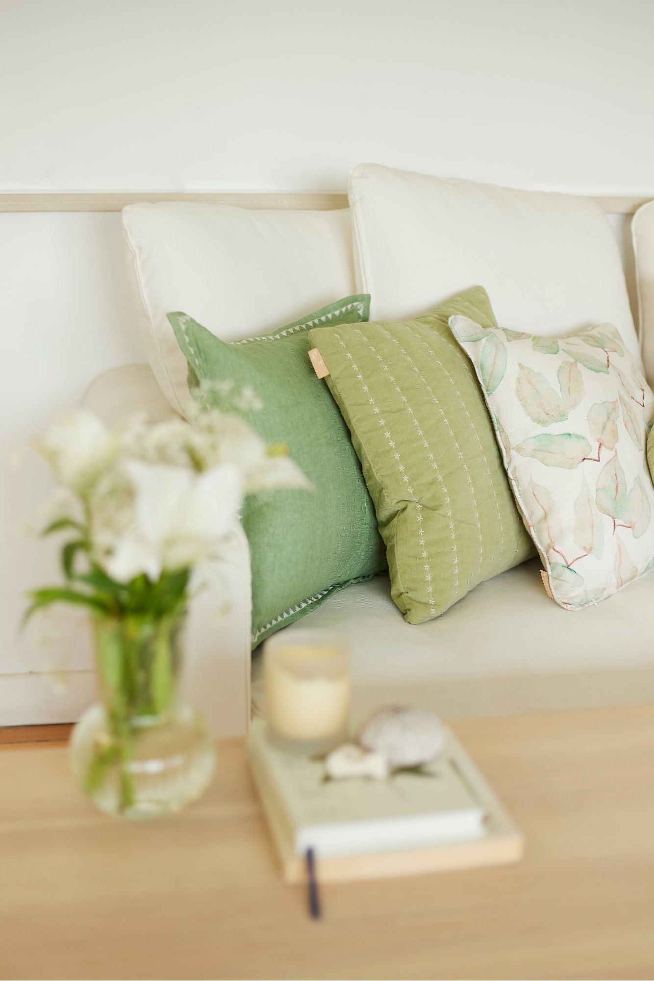 Mirage Fern Linen Cushion Cover