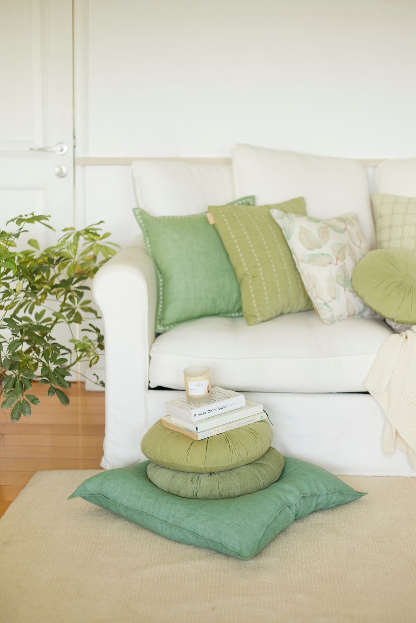 Mirage Fern Linen Cushion Cover