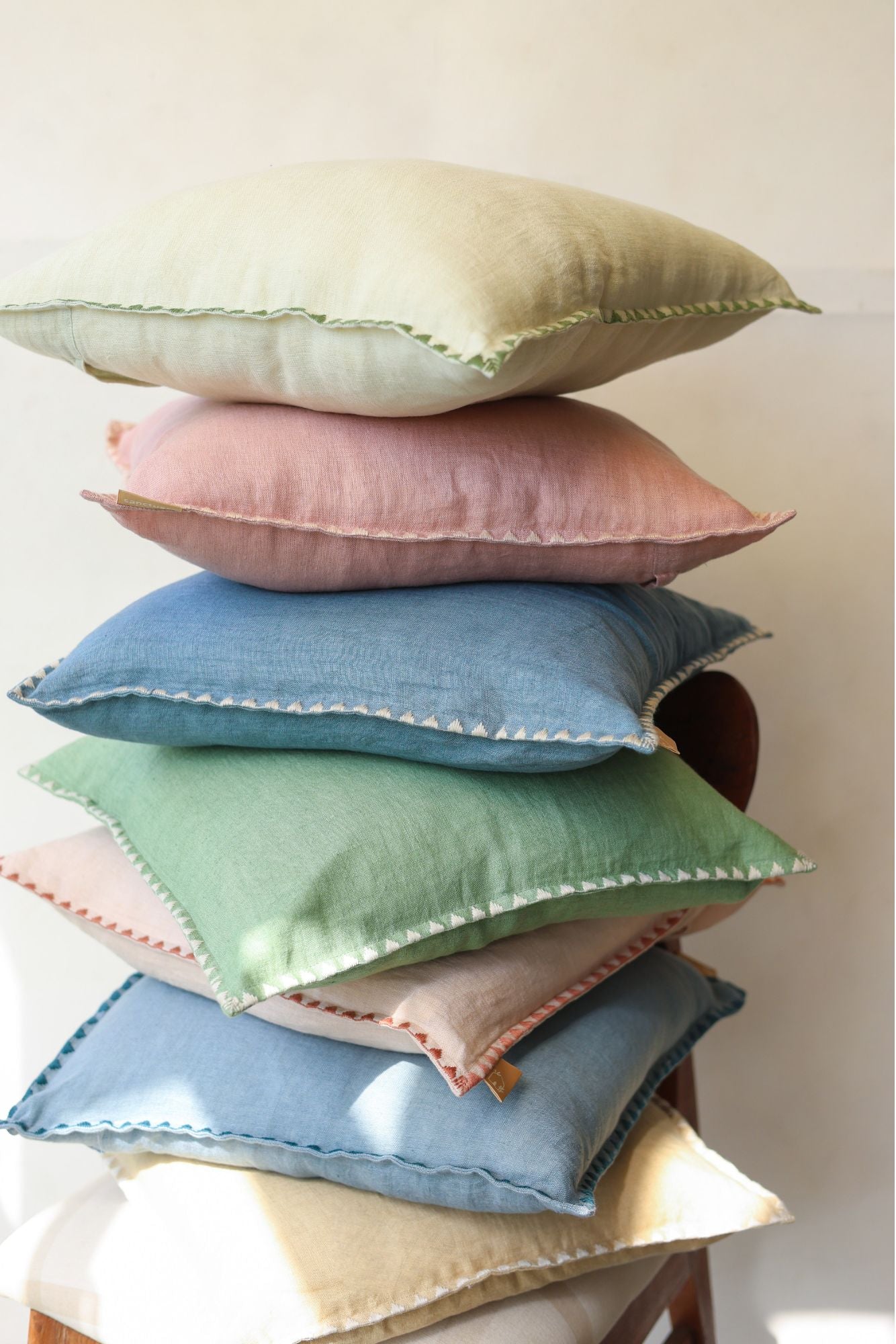 Mirage Azure Linen Cushion Cover