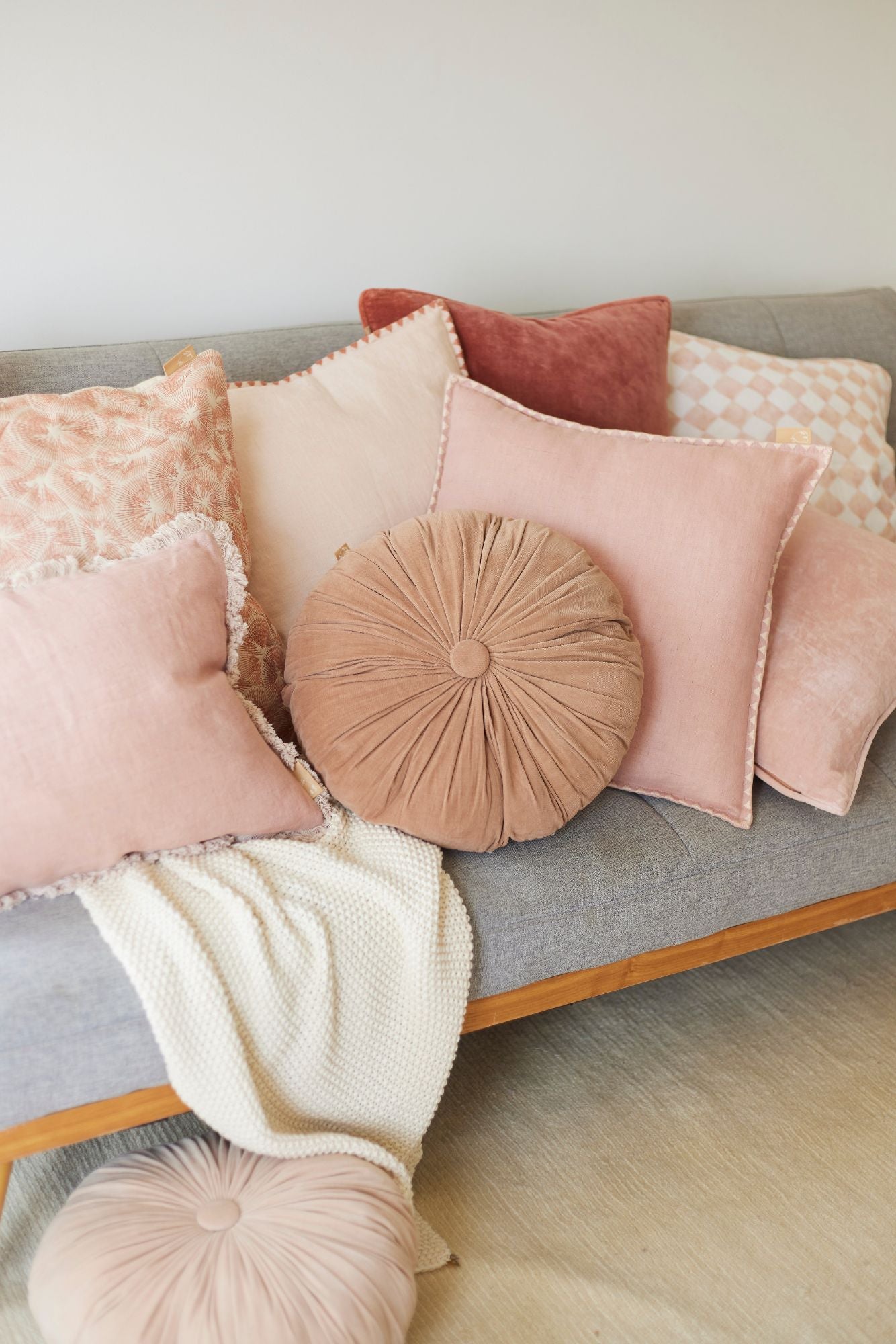Mirage Rose Linen Cushion Cover