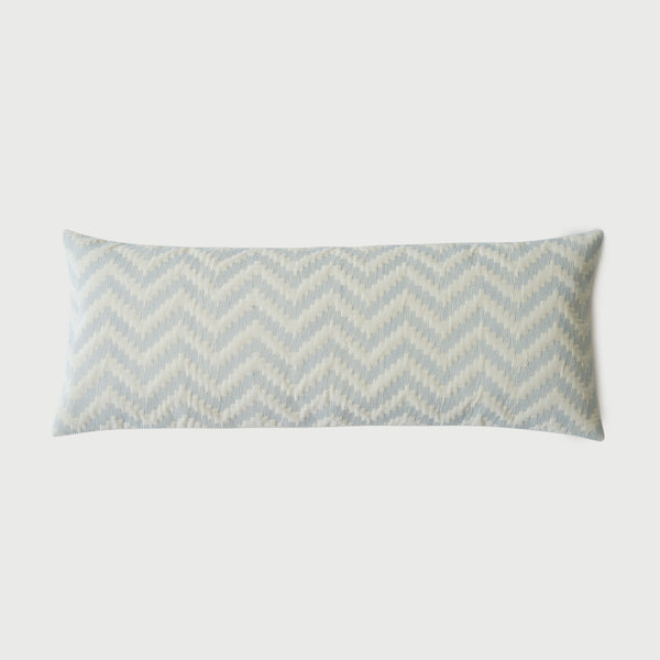 Chevron Blue Lumbar Cushion Cover