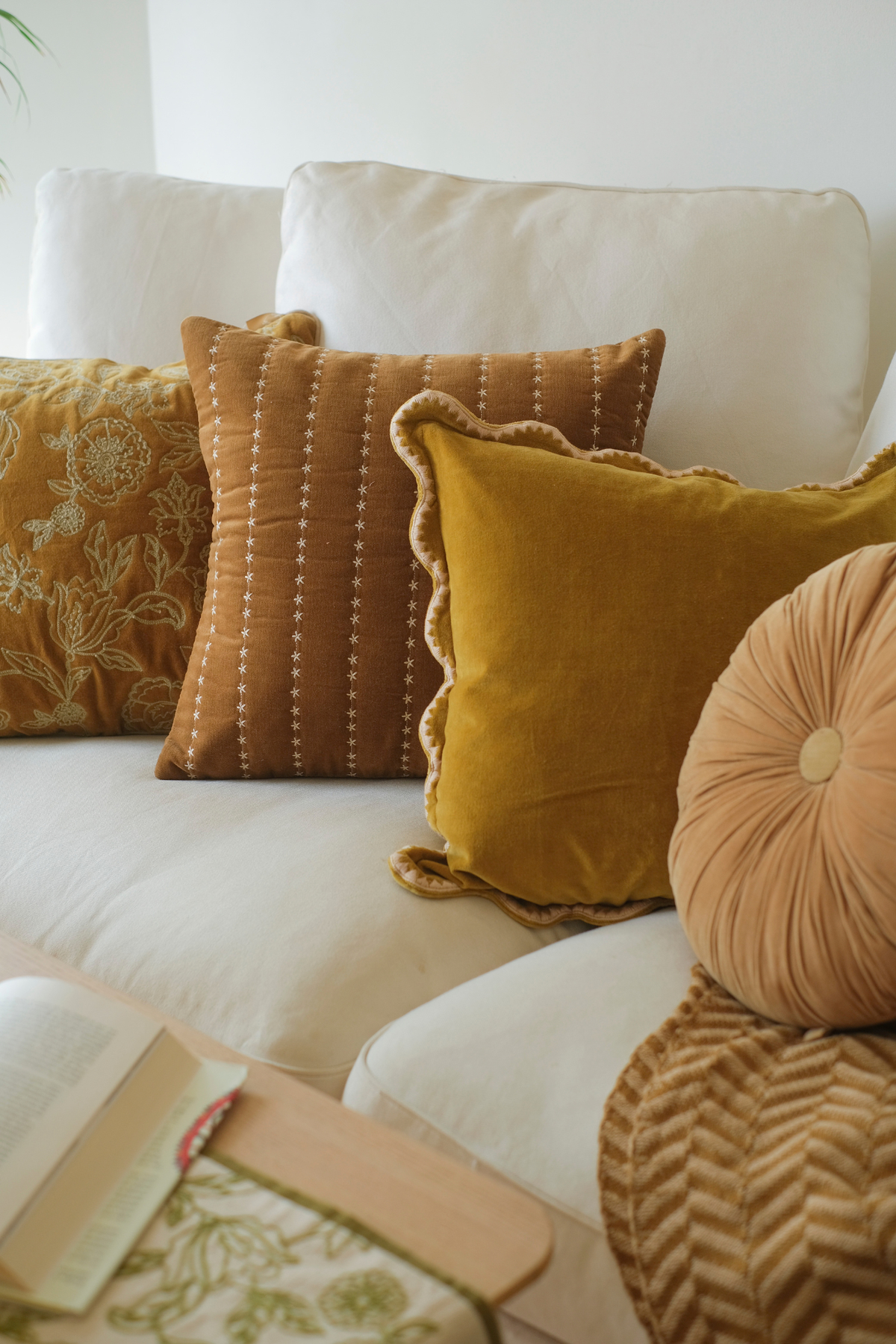 Sitara Sand Velvet Cushion Cover