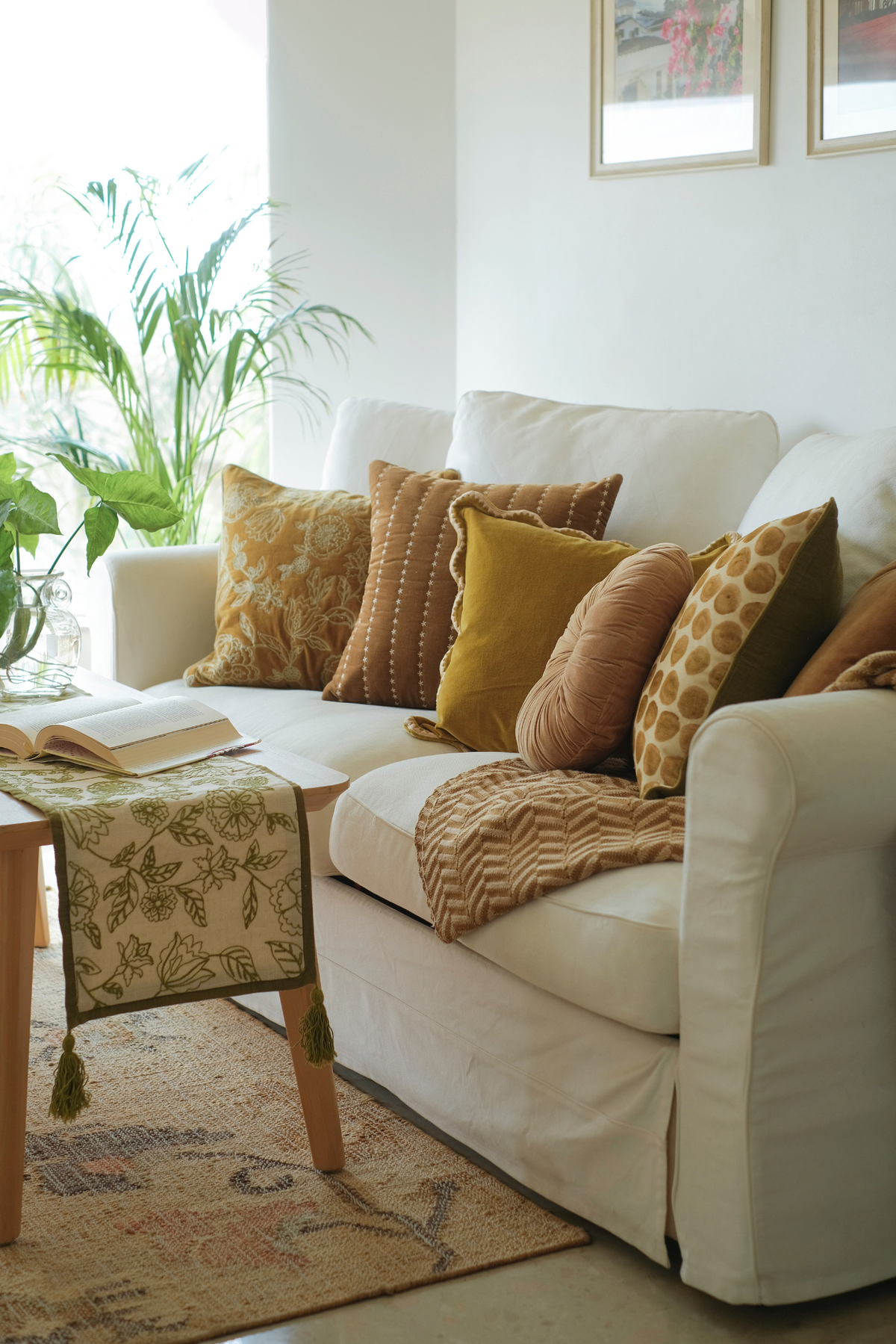 Sitara Sand Velvet Cushion Cover