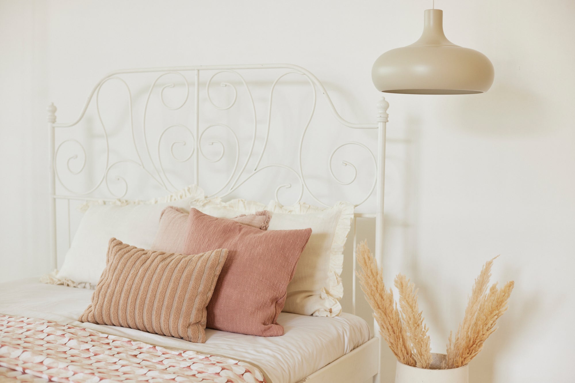 Cotton Slub Rose Cushion Cover