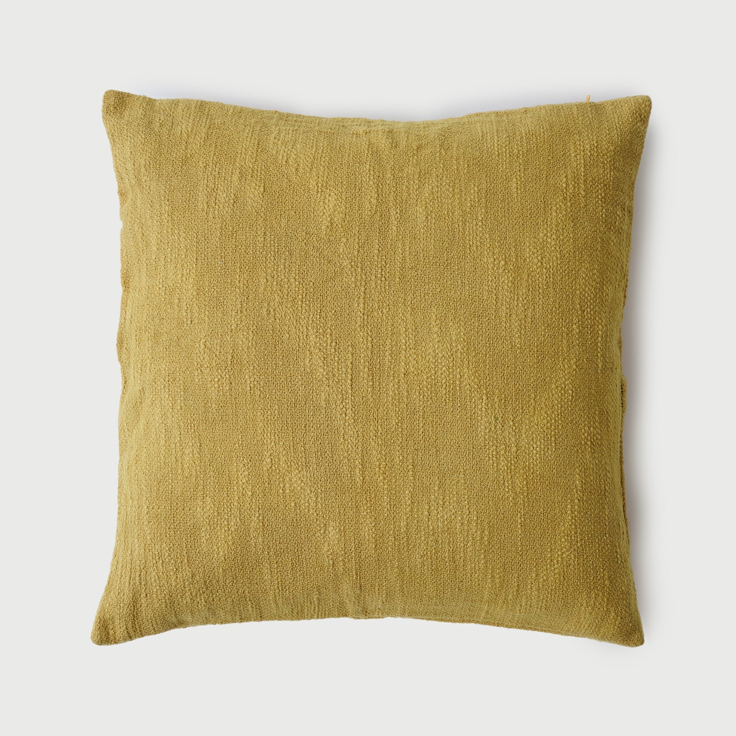 Cotton Slub Ochre Cushion Cover