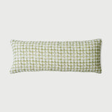 Checker Green Lumbar Cushion Cover