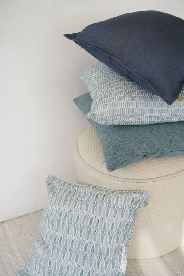 Azure Linen Cushion Cover