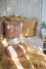 Rose Linen Cushion Cover