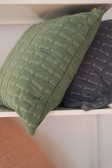 Twig Indigo Embroidered Cushion Cover