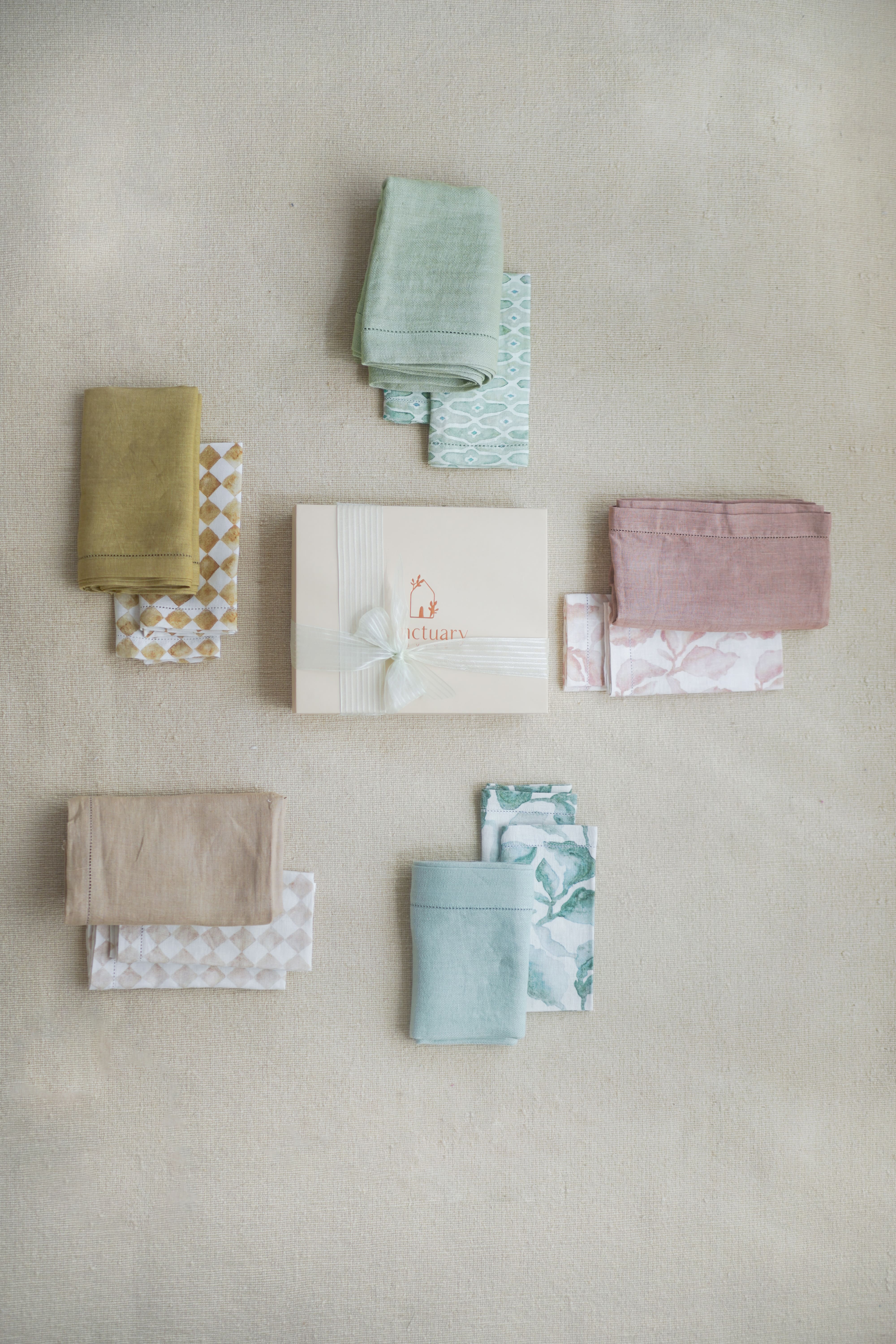 Rose Linen Table Runner