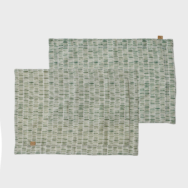 Speckle Green Table Mats | Set of 2