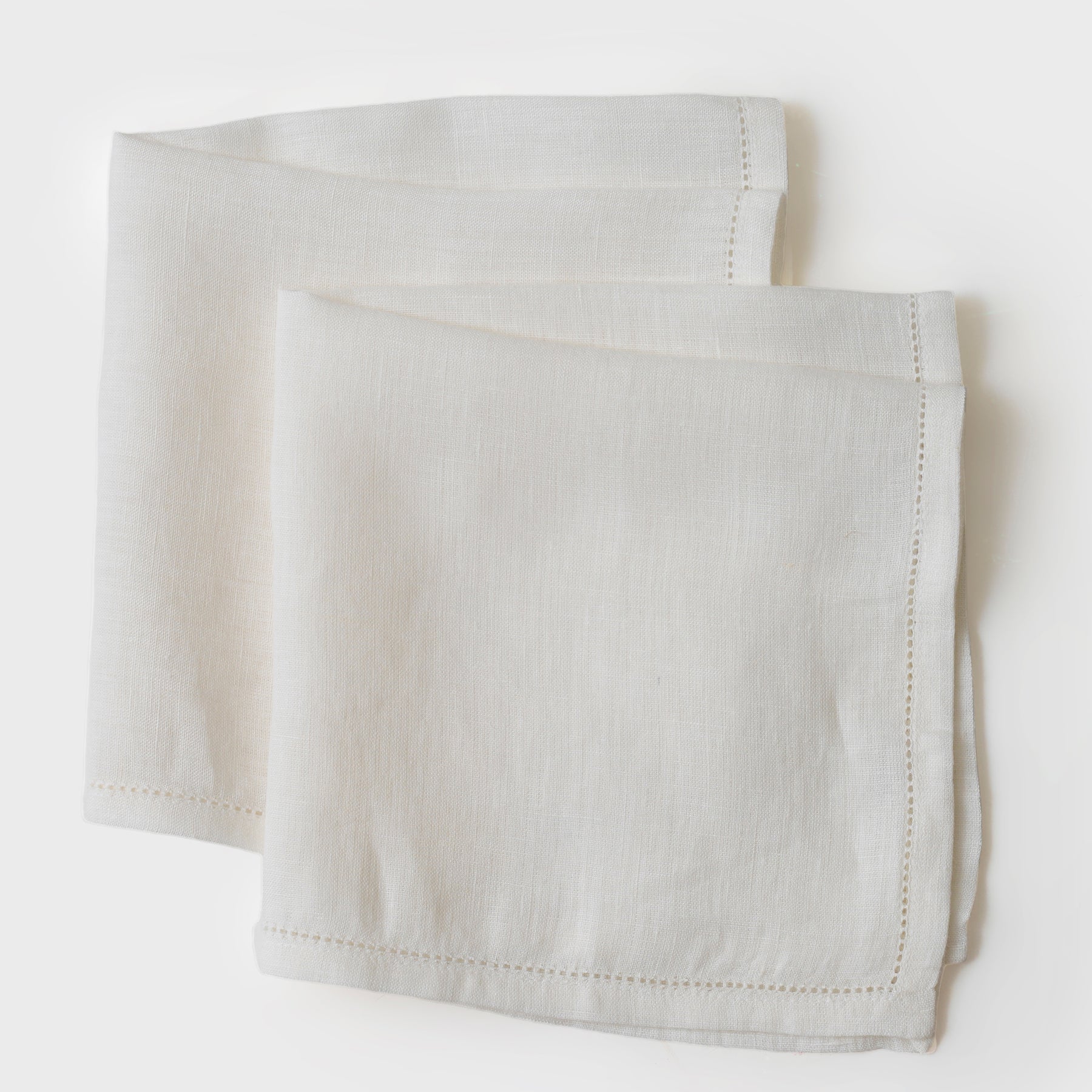 White Linen Table Napkins | Set of 2