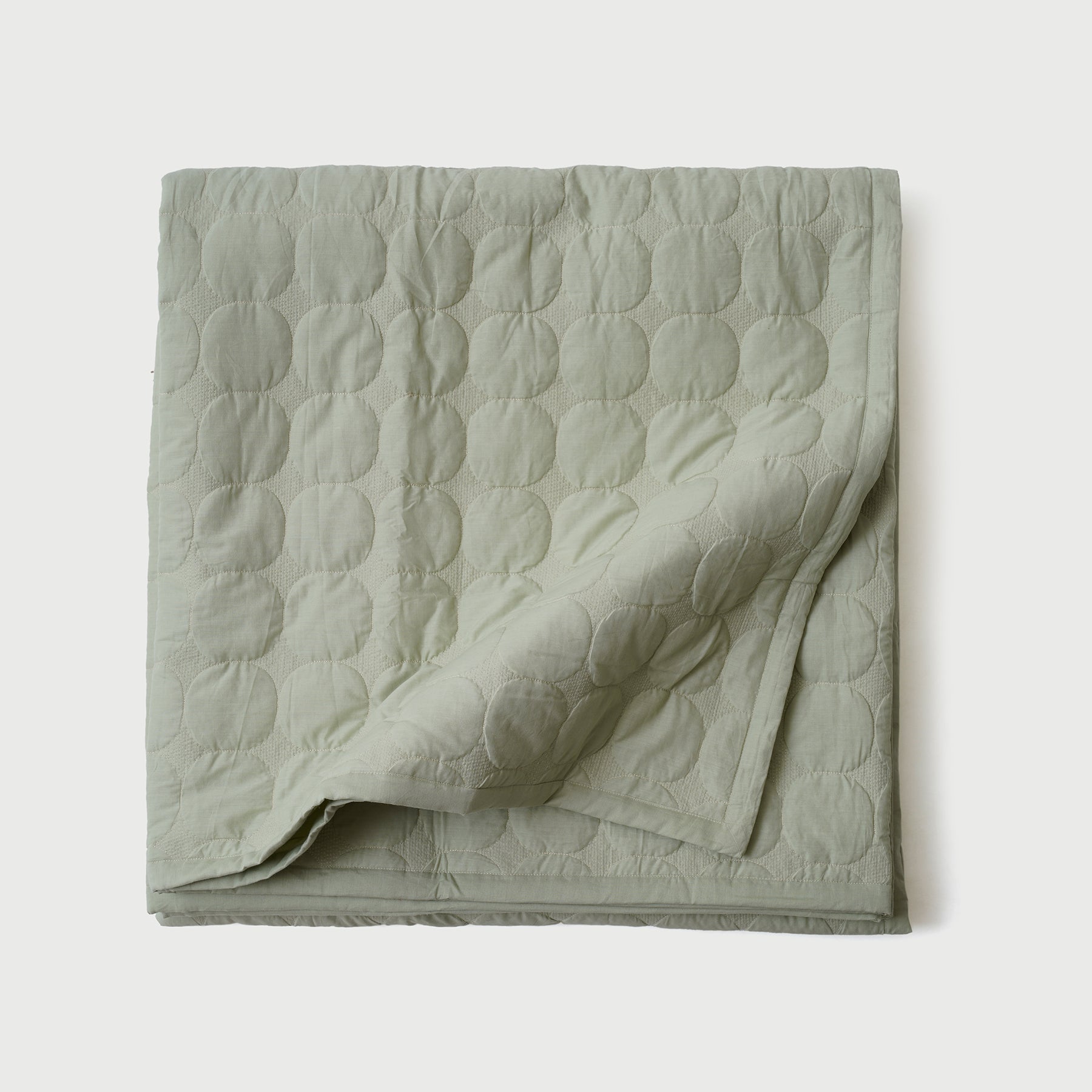 Zen Sage Cotton Quilted Bedding Set