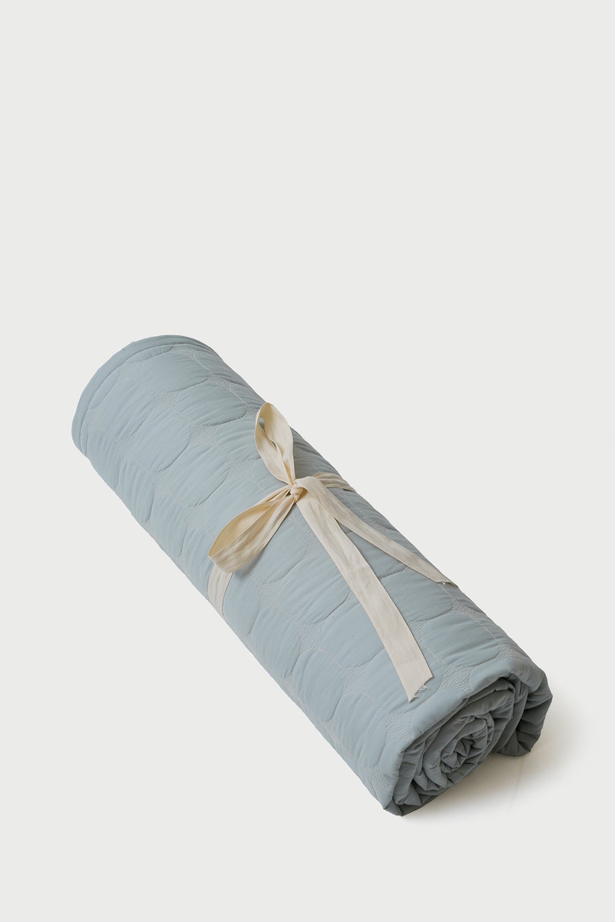 Zen Baby Blue Quilted Cotton Bedding Set