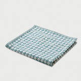 Checker Blue Linen Bedspread