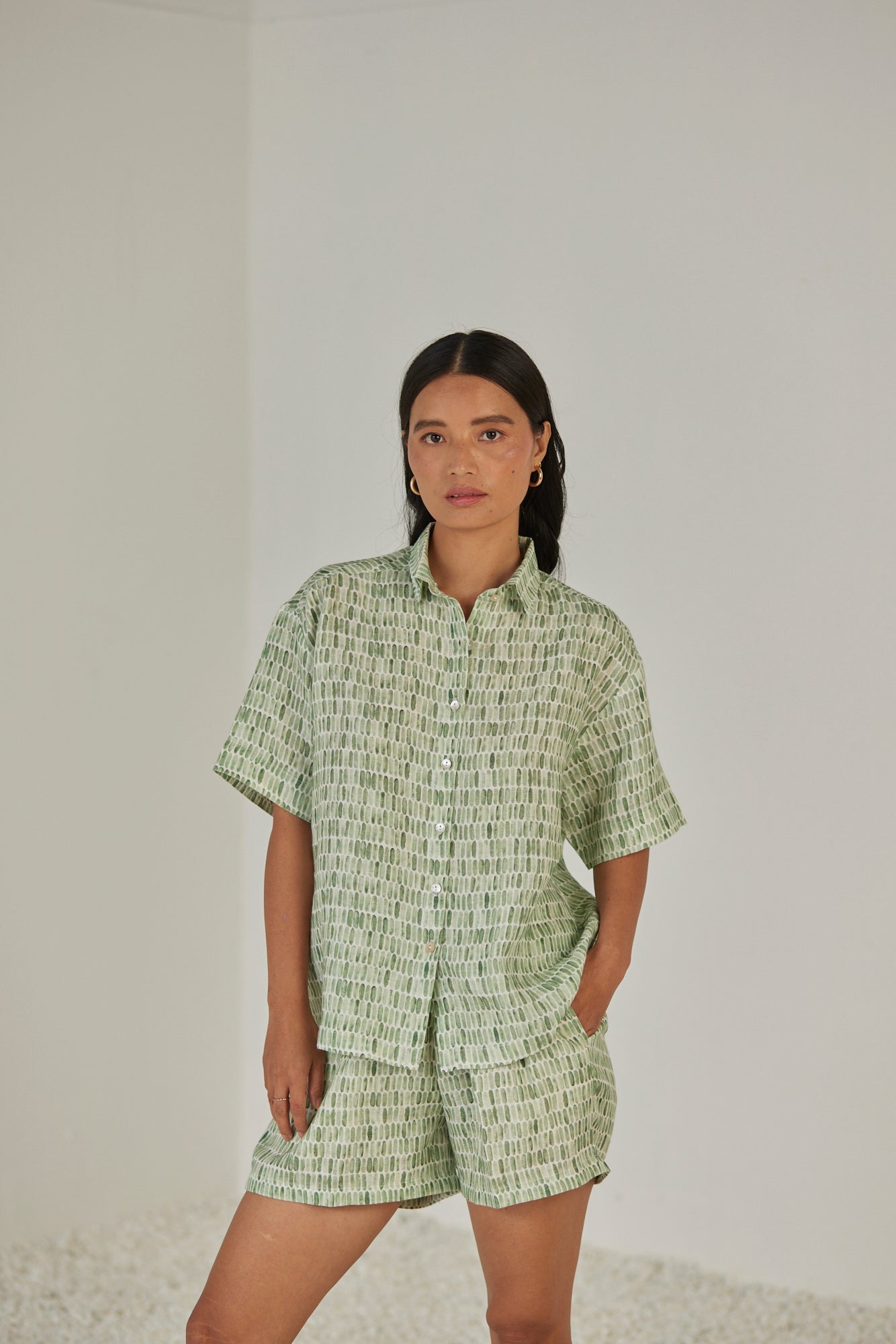 Echo Speckle Green Shirt