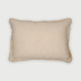 Fringe Oatmeal Oblong Cushion Cover