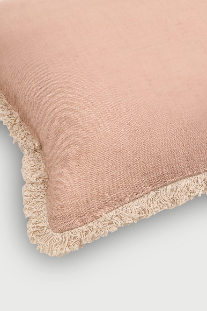 Fringe Rose Oblong Cushion Cover