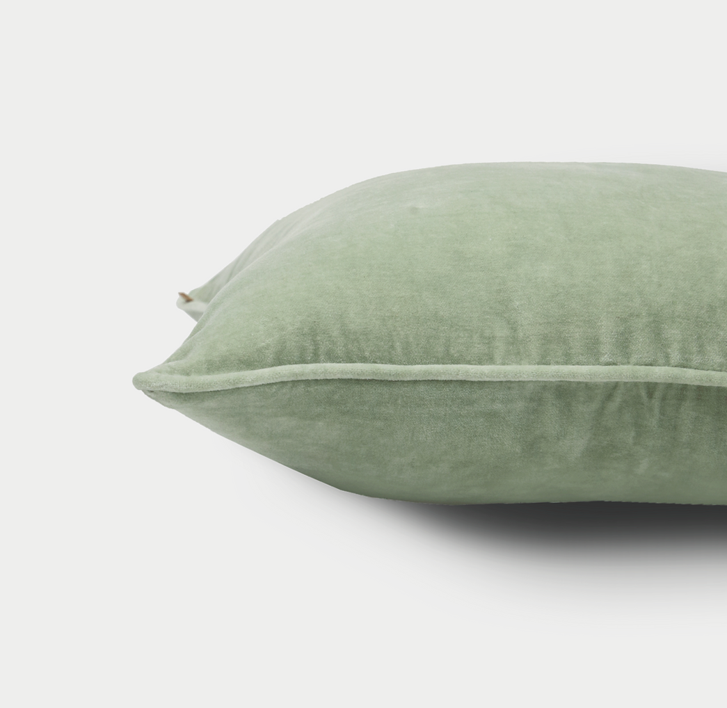 Sea Foam Green Velvet Cushion Cover