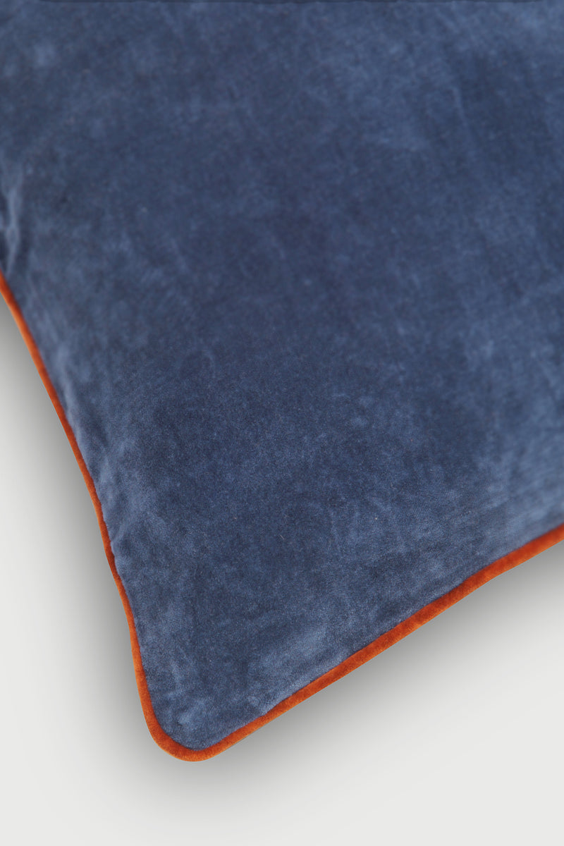 Glow Cobalt Blue Velvet Cushion Cover