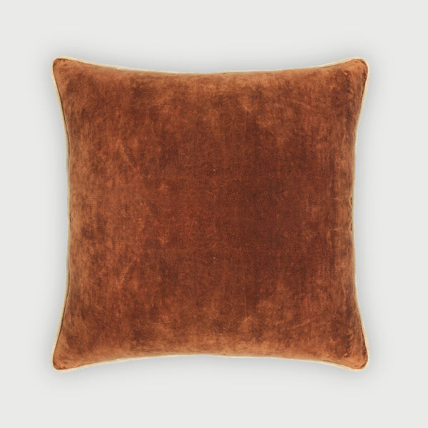 Glow Burnt Orange Velvet Cushion Cover